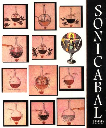 The SoniCabal 1999 compilation cover features medaeval alchemical illustrations.