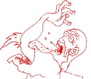 Illustration of 
a frothing Messiah by Michael O'Connor